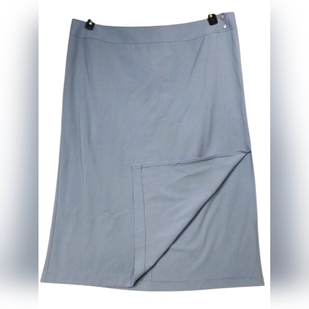 NEW Elemental Stretch Pencil Skirt Plus Size 26 Solid Light Blue Back Zip NWOT
